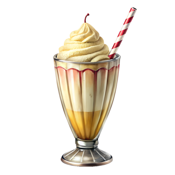 Menu pngtree retro milkshake clipart illustration with whipped cream and cherry on top png image 13691476